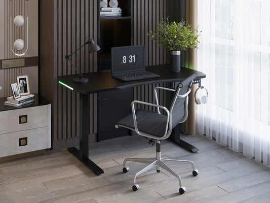 CarbonLift Gamer Desk (Black/Black)